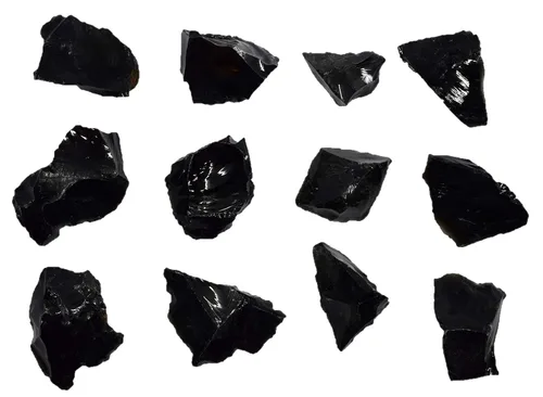 Vista 3 de EISCO Obsidiana cruda, espécimen de roca ígnea - Aprox. 1 "- Geólogo seleccionado y procesado a mano - Ideal para aulas de ciencias