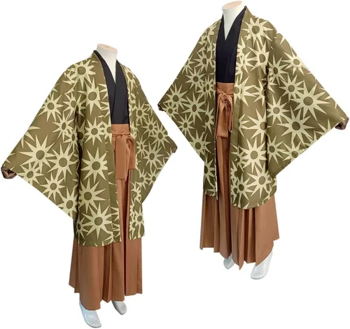 Vista 2 de Haganezuka - Máscara para cosplay de Hotaru, disfraz de anime para cosplay, kimonos, uniforme con capa para Halloween