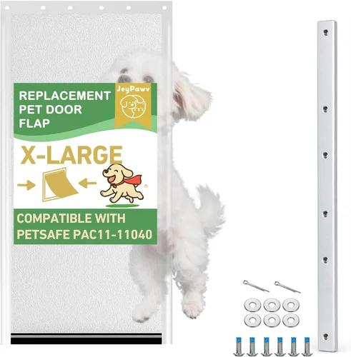 Vista 19 de Solapas grandes de repuesto para puerta con soporte de metal, tornillos y arandelas de acero inoxidable 304, compatibles con PetSafe Freedom