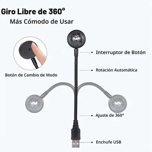 Vista 5 de LuxLumin Luces de techo para automóvil, proyector de estrella USB, luz nocturna, luces interiores ajustables para automóvil, luces LED portátiles