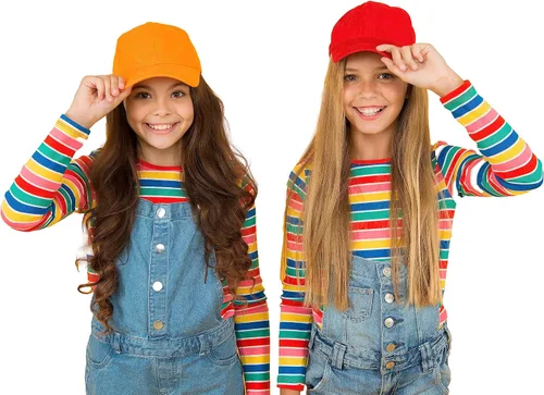 Vista 6 de TOP HEADWEAR Sombrero de béisbol ajustable con cierre de velcro para niños en blanco