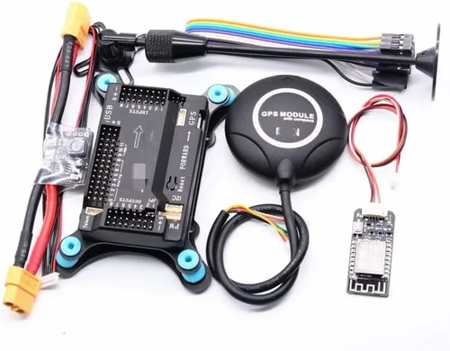 Vista 10 de Accesorios para drones APM2.8 para controlador de vuelo Ardupilot + para M8N GPS brújula integrada + soporte GPS + amortiguador para cuadricóptero
