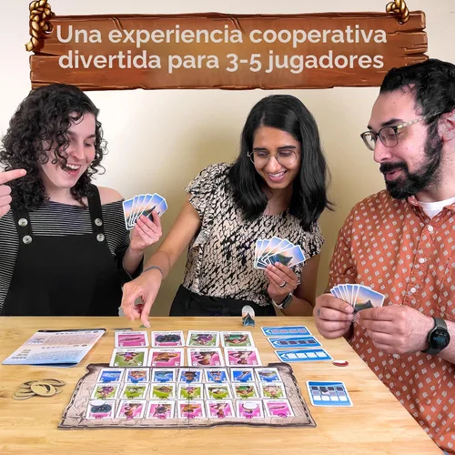 Vista 4 de The Crew: Family Adventure - Varados en el Paraíso: The Crew - Aventura Familiar Thames & Kosmos Juego de Cartas Cooperativo Noche