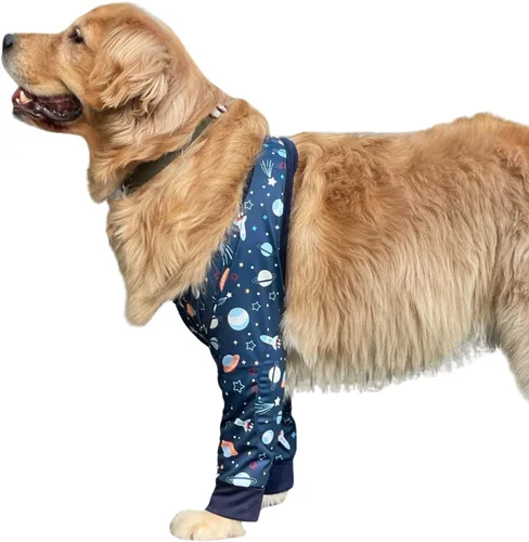Vista 7 de HDKUW Protector de codo de perro para callos, funda de recuperación de articulaciones de perro para evitar lamer heridas, coderas con almohadilla