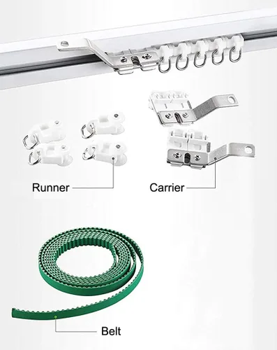 Vista 2 de Homesupplier - Cortinas inteligentes, barra de cortina con control remoto, control WiFi, compatible con Alexa, Google Home, longitud variada