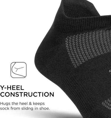 Vista 4 de Feetures Calcetines tobilleros ultraligeros de alto rendimiento, calcetines invisibles para mujeres y hombres con lengüeta en el talón