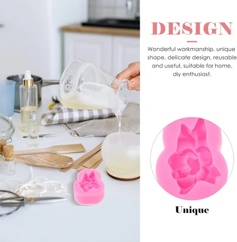 Vista 8 de EXCEART Diy Candle - Molde de aromaterapia hecho a mano, kit de velas de flores de rosa