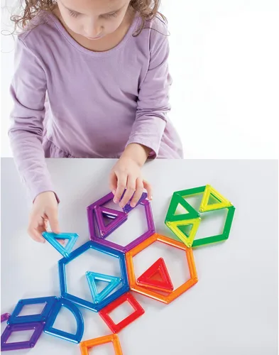 Vista 9 de Guidecraft PowerClix - Juego de bloques de construcción magnéticos con marco, 26 piezas, juguete educativo de construcción creativa