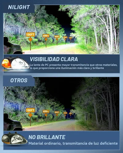 Vista 3 de Nilight - Conjunto de faros delanteros compatibles con Honda Civic 1996 1997 1998. Reemplazo de faros delanteros, carcasa negra, reflector ámbar