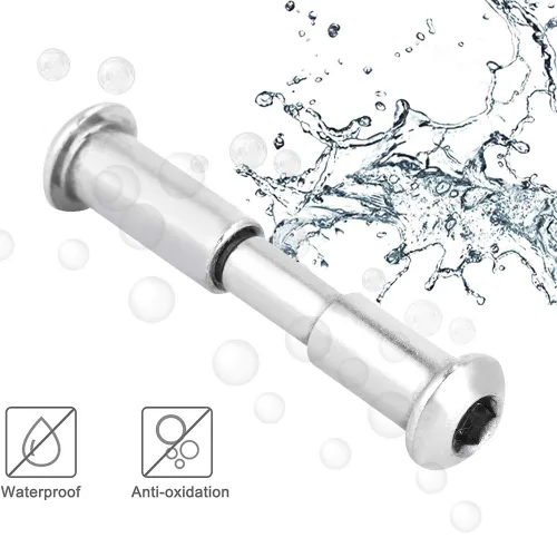 Vista 5 de Tbest Perno de scooter de acero al carbono, cabeza plana, rosca derecha, plata, 1 unidad, compatible con M365