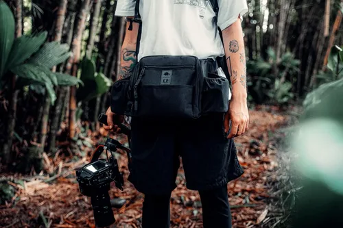 Vista 8 de Cangurera multiusos para cámara cruzada en la cintura, para hombres y mujeres, el accesorio definitivo para fotógrafos, viajeros, excursionistas