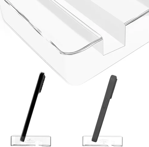 Vista 7 de Teléfono celular cuadrado de acrílico portátil, soporte para tableta de escritorio transparente universal, creativo, accesorio para viajes