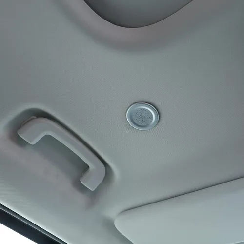 Vista 3 de Cubierta de micrófono de techo de coche ABS para Land Rover Defender 110 2020, accesorios para automóviles (plata)