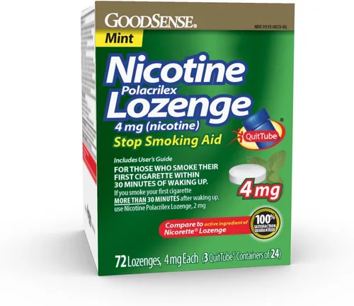 Vista 13 de GoodSense Pastilla de nicotina de 4 mg, reduce los antojos de nicotina y deja de fumar con una terapia de reemplazo de nicotina, 108