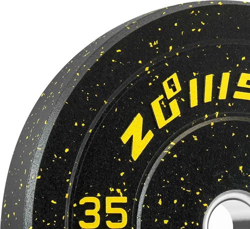 Vista 2 de Disco de Peso Bumper Disco Olímpico Hi-Temp Disco de Peso Bumper con Inserto de Acero Disco de Levantamiento de Pesas para Entrenamiento de Fuerza