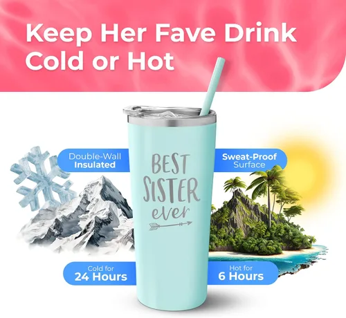 Vista 3 de Vaso aislado de acero inoxidable con tapa de cierre deslizante y pajita, tazas aisladas para café, vino y viajes, tazas personalizadas y divertidas