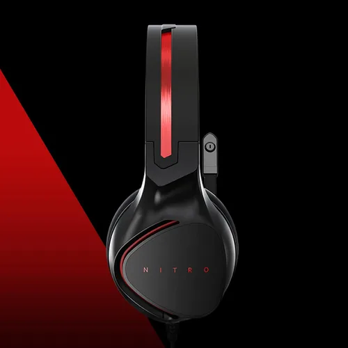 Vista 7 de Acer Nitro - Auriculares para juegos con micrófono omnidireccional flexible diadema ajustable