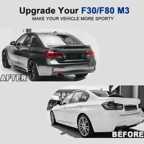 Vista 4 de Alerón de maletero para BMW Serie 3 F30 2013-2018 y F80 M3 2014-2018