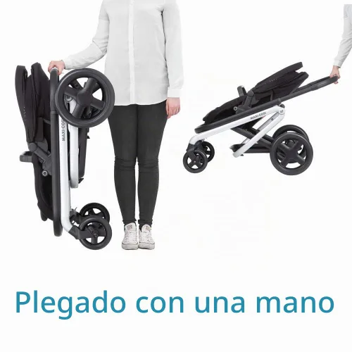 Vista 5 de Maxi-Cosi Lila - Cochecito modular todo en uno, color negro nómada, tamaño único (CV324ETK)