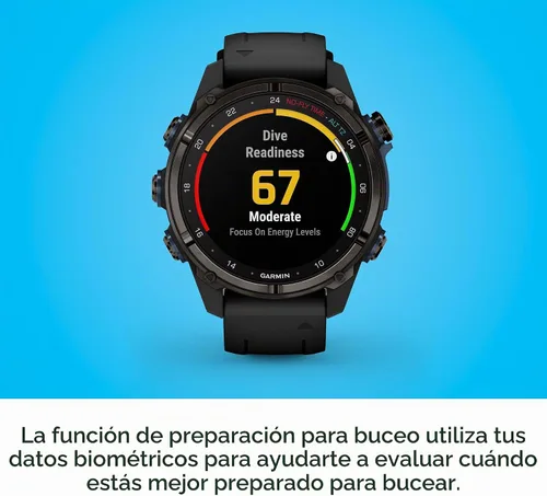 Vista 4 de Garmin Descent™ Mk3i, computadora de buceo y reloj inteligente GPS multideportivo, integración aérea, color negro