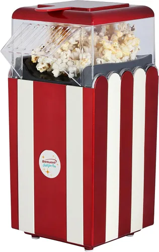 Vista 6 de Brentwood Máquina clásica de palomitas de maíz, 8 tazas en 3 minutos, disfruta de palomitas de maíz saludables y gourmet en casa. Los granos son 4