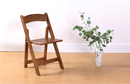 Vista 2 de Folding Chairs Silla de comedor plegable para muebles, silla de entrenamiento de oficina de madera maciza, silla de escritorio, silla de estudio