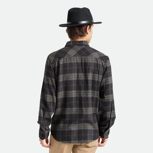 Vista 3 de Brixton Messer - Sombrero de fieltro de borde medio para hombre Negro