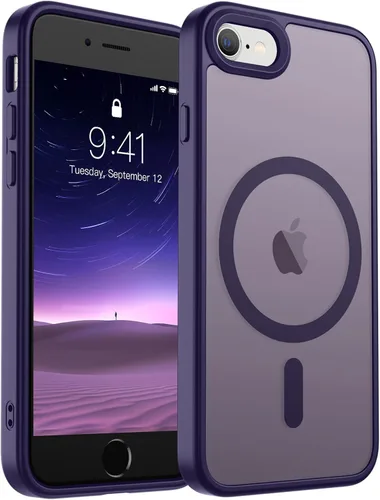 Vista 326 de SUPFINE Funda magnética para iPhone SE 2022 (3ª)/2020 (2ª), iPhone 8 (compatible con MagSafe) (protección contra caídas de grado militar), funda