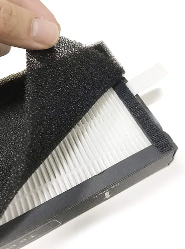 Vista 2 de Nispira Filtro HEPA de repuesto prémium compatible con Hoover Part AH60015. Se adapta a purificadores de aire WH10400 y WH10600. 2 filtros