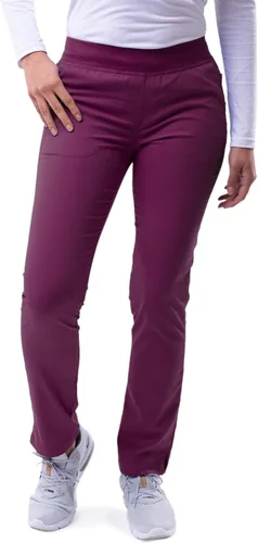 Vista 19 de Adar Pro Scrubs para mujeres - Pantalones de uniforme médico tipo yoga de pierna ajustada Peltre