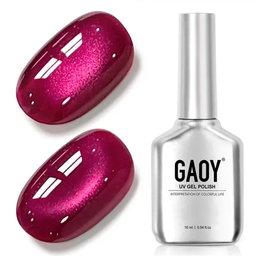 Vista 34 de GAOY Esmalte de uñas de gel Brown Cat Eye, 4629 azul ámbar, 0.5 fl oz Ámbar azul