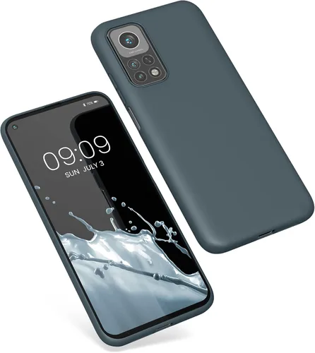 Vista 5 de kwmobile Funda compatible con Xiaomi Mi 10T/Mi 10T Pro - Funda protectora de silicona TPU suave y delgada - Pizarra oscura