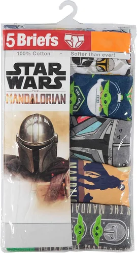 Vista 3 de STAR WARS boys Baby Yoda Mandalorian Boys' Brief and Boxer Brief Multipacks, Sizes 23t, 4t, 4, 6, and 8