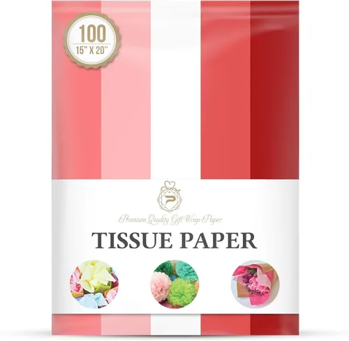 Vista 3 de Papel de seda verde festivo para envolver regalos, embalaje de regalos, floral, cumpleaños, Navidad, Halloween, manualidades y más 15 x 20 verde
