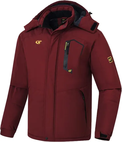 Vista 7 de QPNGRP Mens Waterproof Ski Snowboard Jacket Windproof Winter Snow Coat