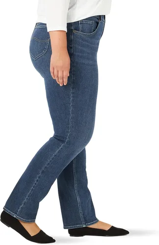 Vista 3 de Lee Pantalones de mezclilla de pierna recta Ultra Lux de talle medio para mujer