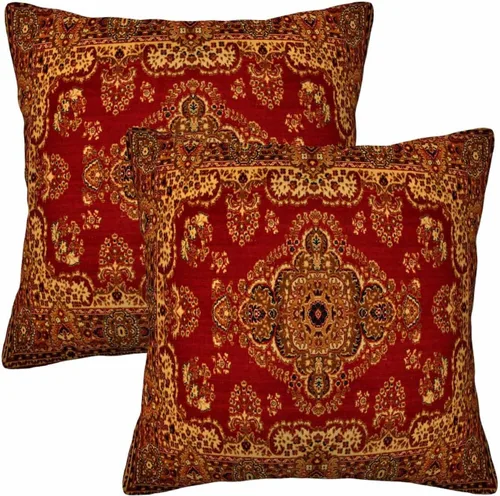 Vista 27 de Juego de 2 fundas de almohada de panal de abeja de 18 x 18 pulgadas, color amarillo miel, abstracto, fundas de almohada cuadradas de terciopelo