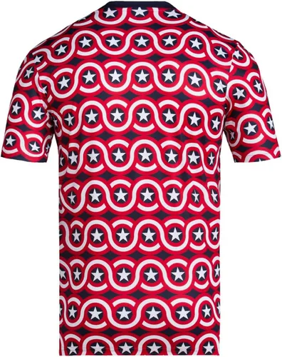 Vista 2 de adidas Camisetas de fútbol para hombre 2324 MLS Captain America Pre-Match - Celebra el 4 de julio con este producto oficial con licencia