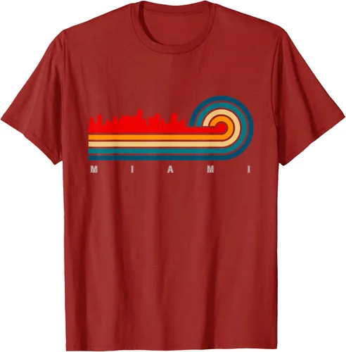 Vista 56 de Camiseta Retro City of Miami Florida, Negro