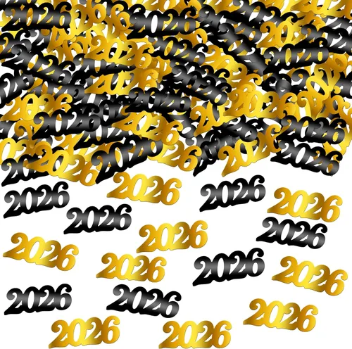 Vista 25 de KatchOn, Confeti de graduación negro brillante 2025 – Paquete de 500 Confeti de graduación 2025 decoraciones Decoraciones de graduación 2025