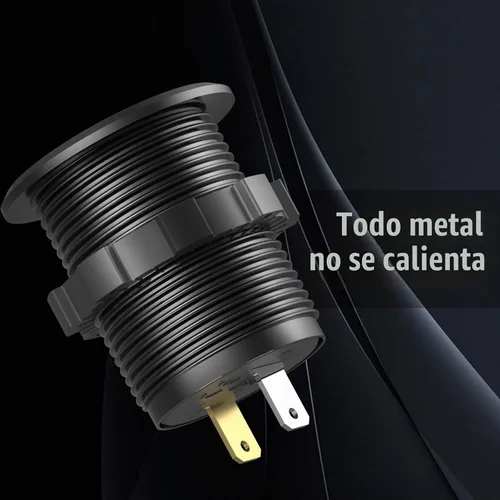 Vista 4 de Cargador de aluminio USB de 12 V PD 3.0 tipo C y doble carga rápida 3.0 puerto USB múltiple impermeable de 12 V/24 V USB con interruptor táctil, kit