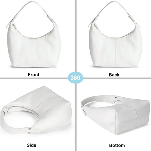Vista 2 de NIUEIMEE ZHOU Bolsos Hobo para mujer, estilo retro, de cuero vegano, bolso de mano