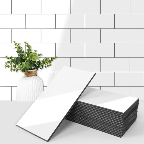 Vista 16 de Art3d Paquete de 102 protectores contra salpicaduras para despegar y pegar Piedra natural blanca