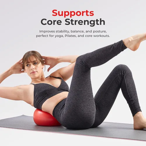 Vista 2 de Sunny Health & Fitness Pelota de ejercicio antiestallidos de alta calidad para fuerza central, yoga, pilates, barra, terapia física, equilibrio