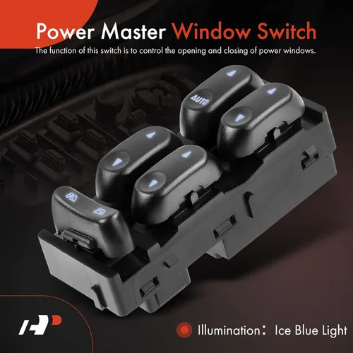 Vista 3 de A-Premium Interruptor de ventana eléctrica principal del lado del conductor compatible con Chevrolet Sonic 2012-2016, Trax 2013-2018, repuesto #