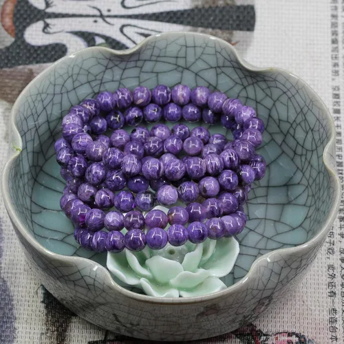 Vista 157 de Amandastone Pulsera elástica de cuentas redondas de 0.315 in con piedras preciosas naturales de 7 pulgadas