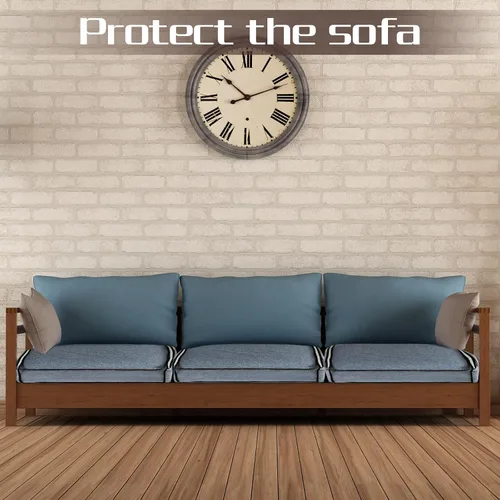 Vista 7 de Geetery Fundas de Cojín de Asiento de Sofá de Plástico PVC Impermeables Fundas de Sofá Muebles Funda de Asiento de Sofá para Proteger Contra