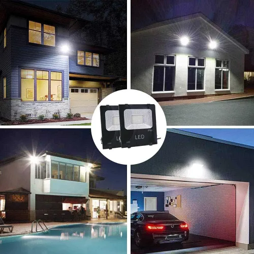 Vista 6 de Luz de inundación LED de 10 W, 1100 lúmenes, luz súper brillante de seguridad/trabajo/planta, IP66 impermeable al aire libre, reflector para porche
