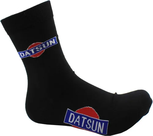 Vista 4 de Datsun Logo Calcetines Negro Crew Longitud