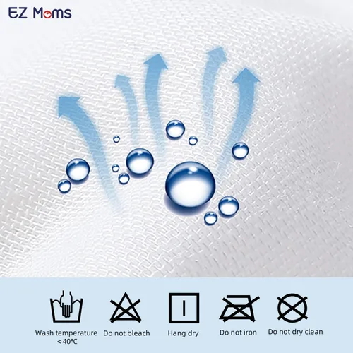 Vista 5 de Ez Moms 6 paquetes de ropa interior de doble absorción para niños pequeños de algodón reutilizable para entrenamiento de orinal para niñas y niños